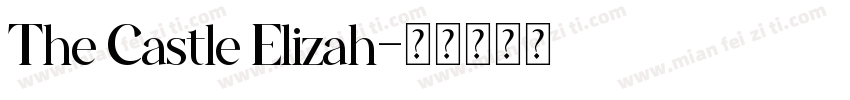 The Castle Elizah字体转换